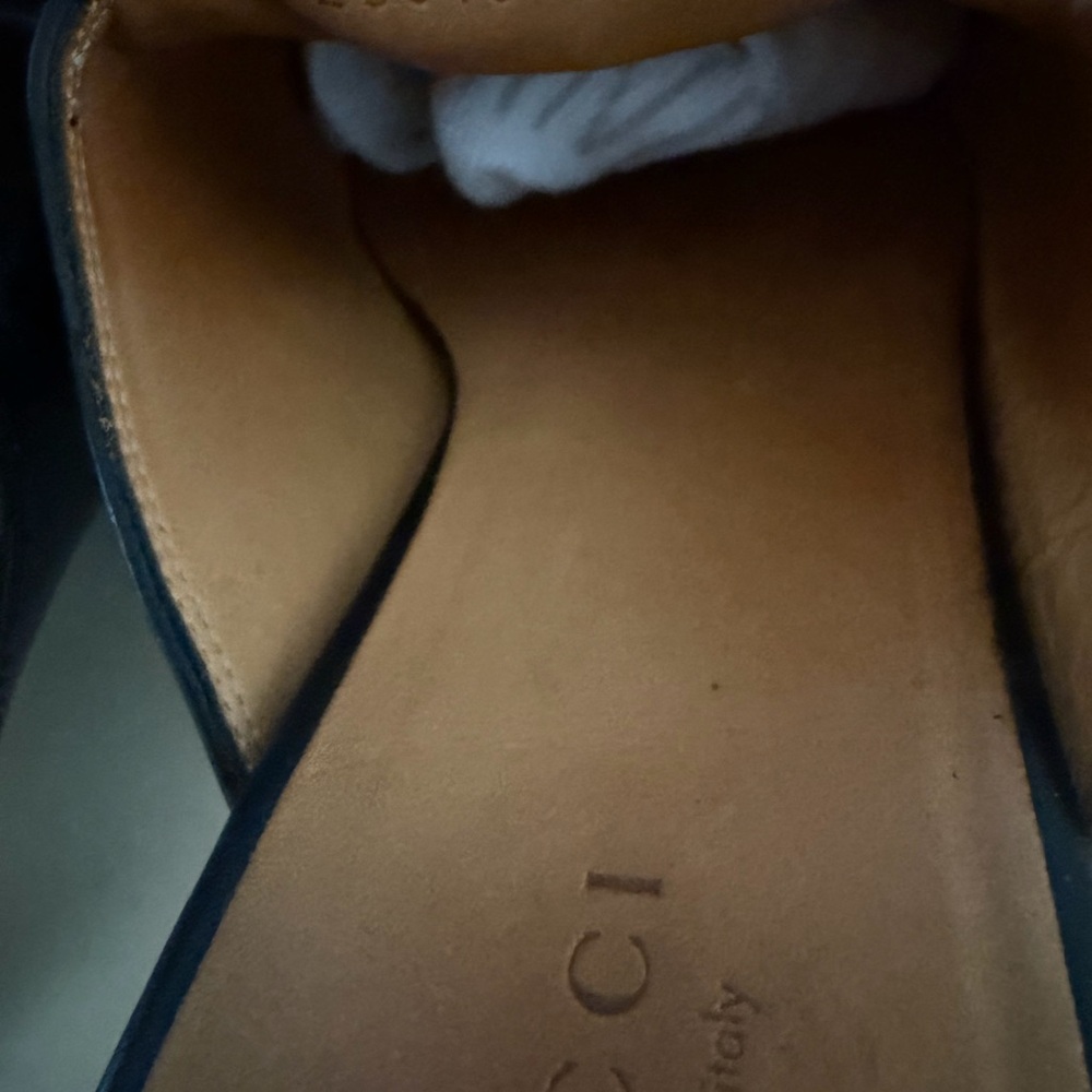Gucci Black Leather Horsebit Backless Loafers - Picture 4 of 4